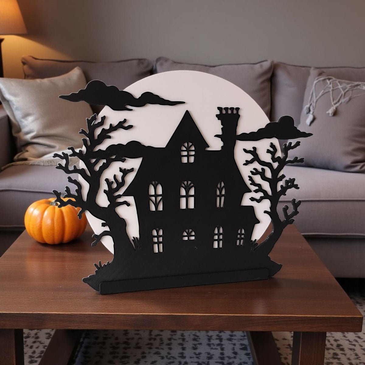 Spooky Halloween Decor | Haunted House 3D Printed Tealight Holder
