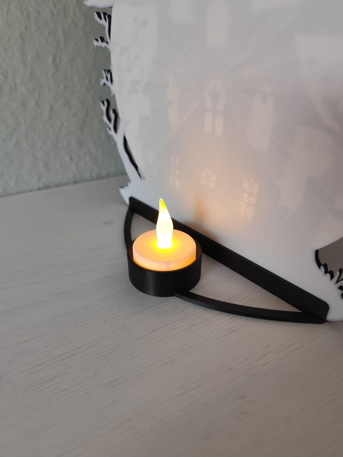 Spooky Halloween Decor | Haunted House 3D Printed Tealight Holder