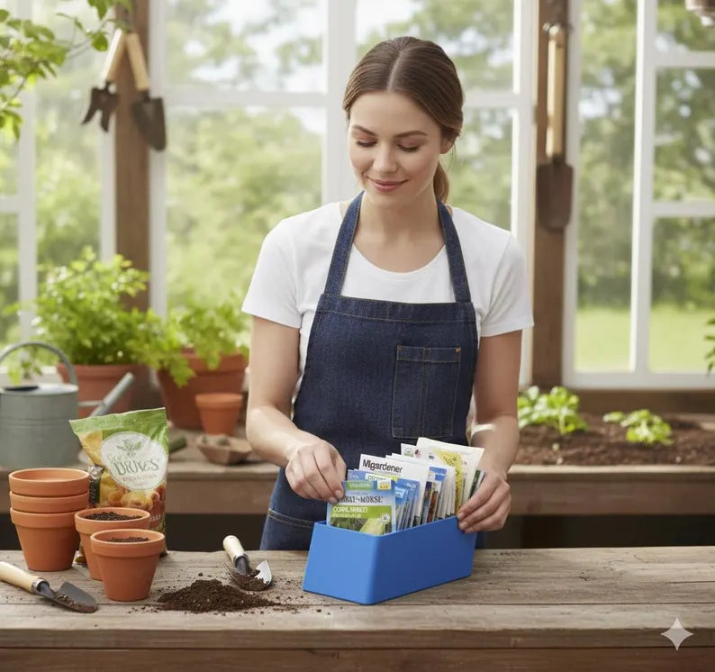 3D Printed Seed Packet Storage Tray | Garden Organizer for Seed Starting