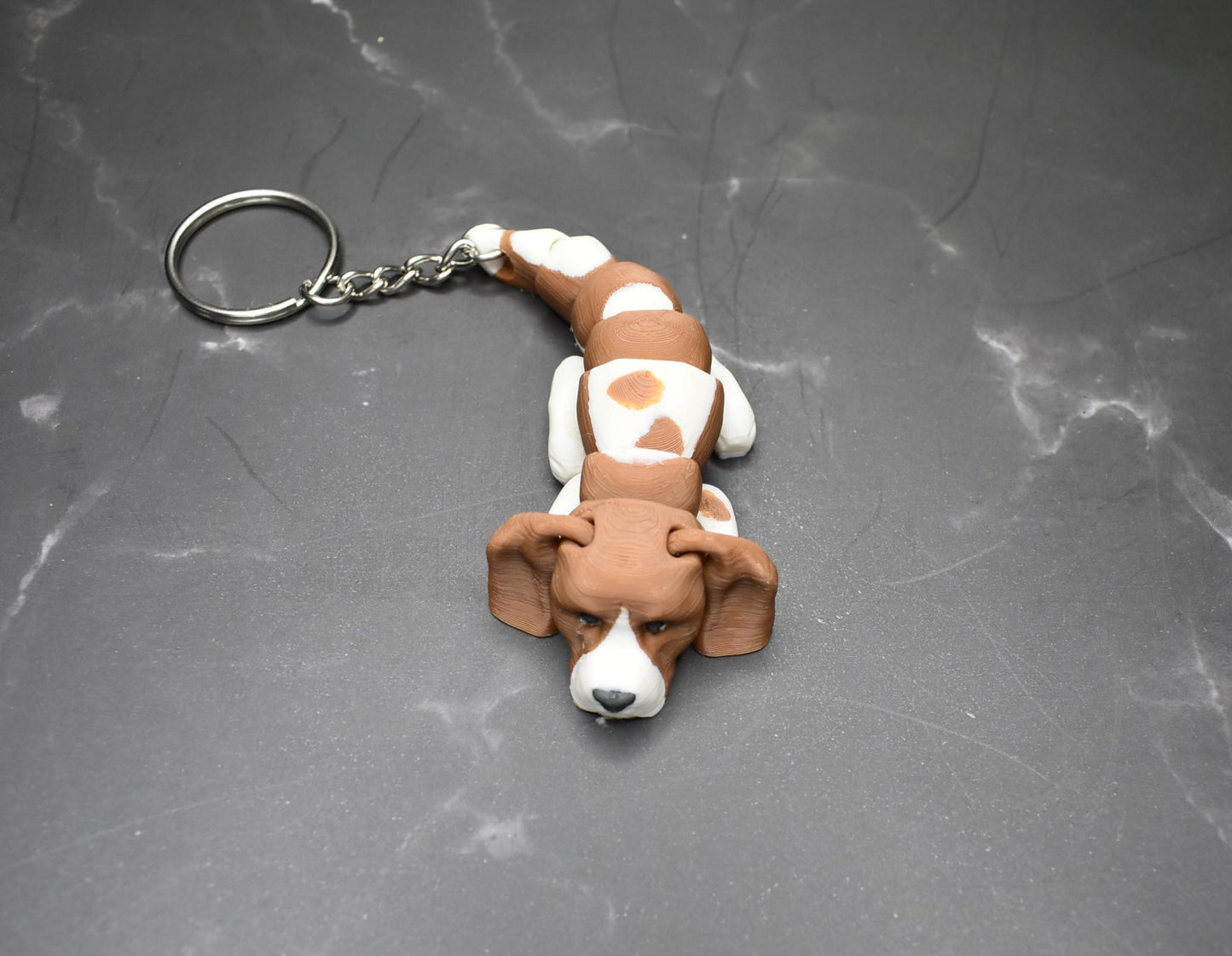 3D Printed Articulated Beagle Dog Fidget | Sensory Desk Toy for ADHD & Stress Relief | Cute Moving Animal Figurine Gift for Dog Lovers