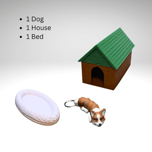 Pembroke Corgi Keychain, Fully Articulated Fidget Toy, Dog Lover Gift