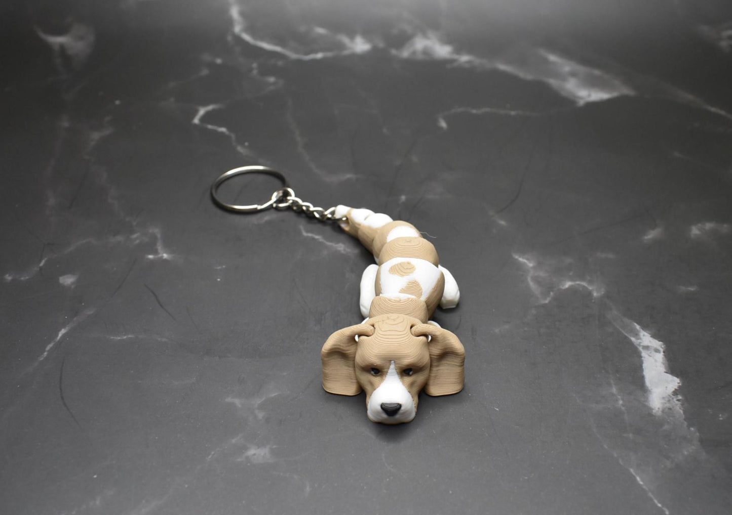 3D Printed Articulated Beagle Dog Fidget | Sensory Desk Toy for ADHD & Stress Relief | Cute Moving Animal Figurine Gift for Dog Lovers