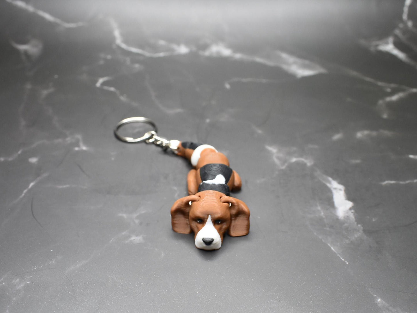 3D Printed Articulated Beagle Dog Fidget | Sensory Desk Toy for ADHD & Stress Relief | Cute Moving Animal Figurine Gift for Dog Lovers
