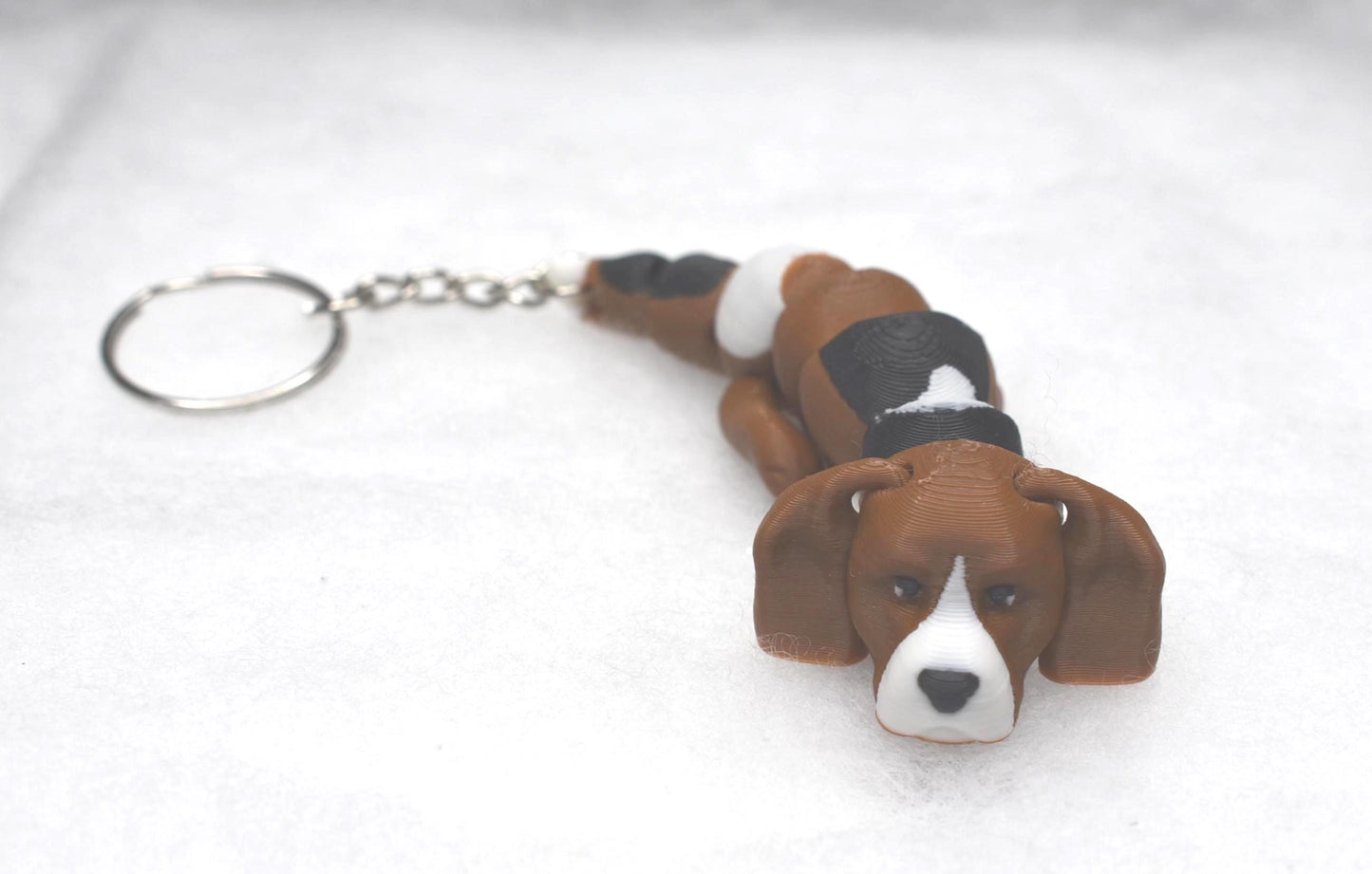 3D Printed Articulated Beagle Dog Fidget | Sensory Desk Toy for ADHD & Stress Relief | Cute Moving Animal Figurine Gift for Dog Lovers
