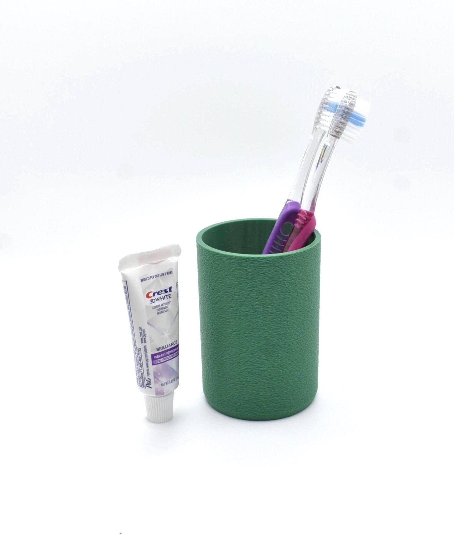 Minimalist 3D Printed Bathroom Organizer | Textured Toothbrush Holder