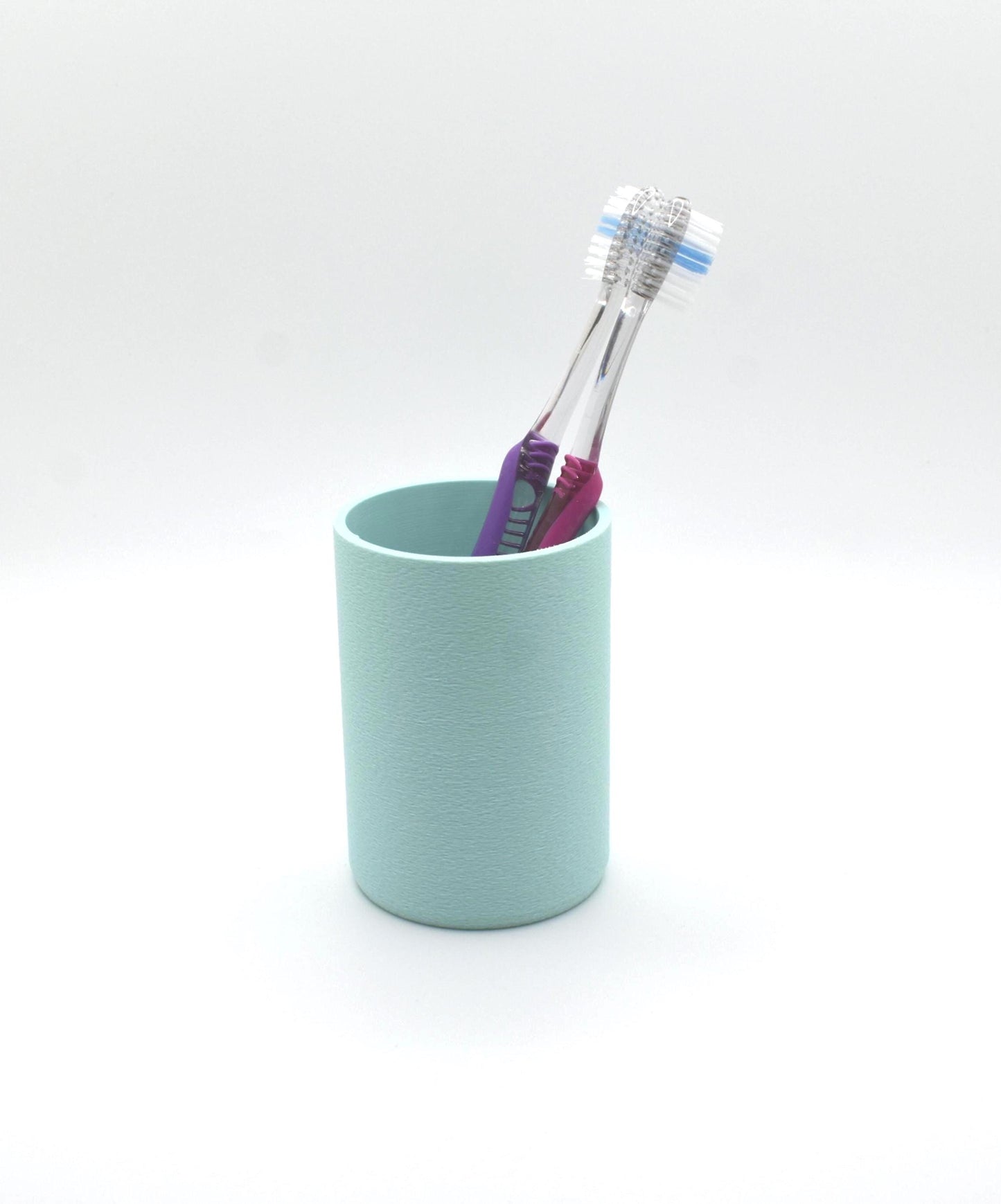 Minimalist 3D Printed Bathroom Organizer | Textured Toothbrush Holder