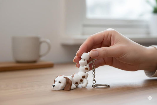 3D Printed Articulated Beagle Dog Fidget | Sensory Desk Toy for ADHD & Stress Relief | Cute Moving Animal Figurine Gift for Dog Lovers