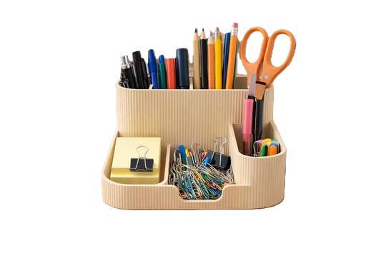 Modern Desk Organizer | 3D Printed Office Storage | Pen and Pencil Holder | Minimalist Decor