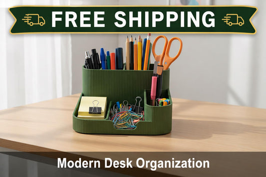 Modern Desk Organizer | 3D Printed Office Storage | Pen and Pencil Holder | Minimalist Decor