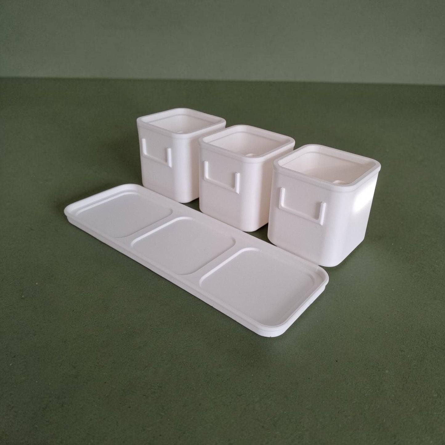 Herb planter set with 3 pots | Kitchen herb garden decor | Indoor gardening accessories