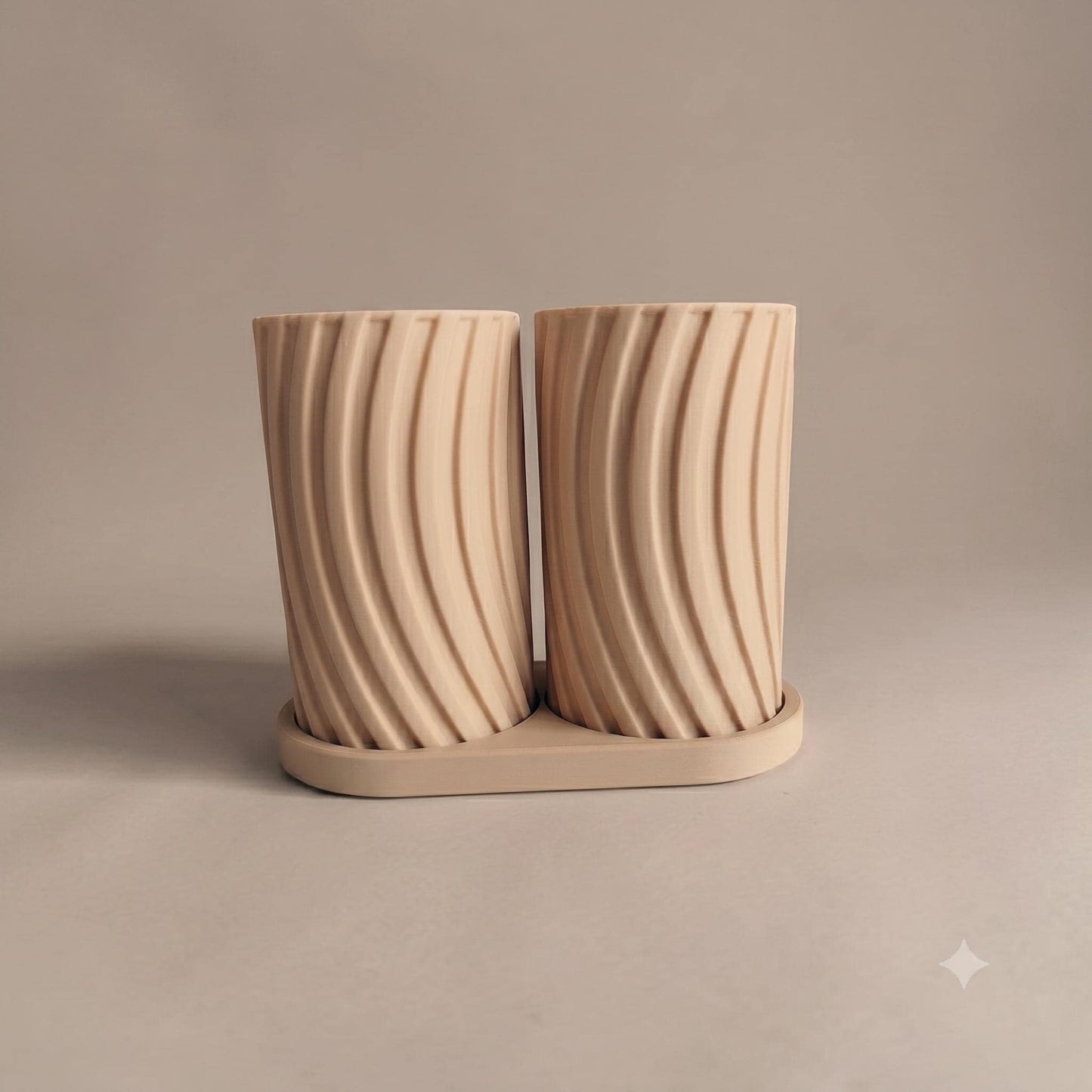 Toothbrush Holder, Vanity Storage, Minimalist Eco-Friendly Decor, Modern Wave Style Bathroom Organizer